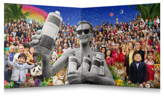 Color vinyl record sleeve.